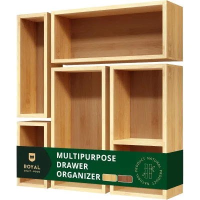 ROYAL CRAFT WOOD Bamboo Drawer Organizer