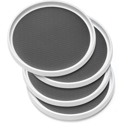 Non-Skid Lazy Susan Organizers - Turntable Rack for Cabinet