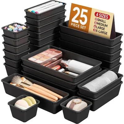 KEMETHY Plastic Drawer Organizer