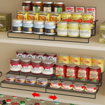 Dmevkic Expandable Can Organizer for Pantry,3-Tier Adjustable Can Organizer